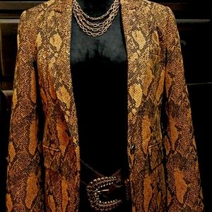 Joie Snakw Print Blazer